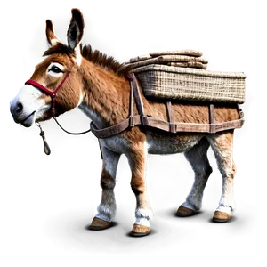 Donkey With Cart PNG Qfi89 PNG