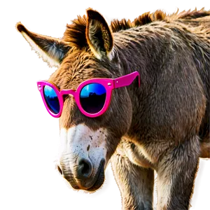 Donkey With Sunglasses PNG 05232024