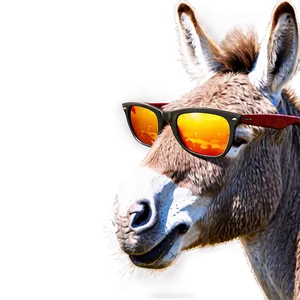 Donkey With Sunglasses PNG Iaj10