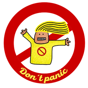 Dont Panic Cartoon Graphic