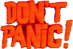 Dont Panic Text Graphic PNG