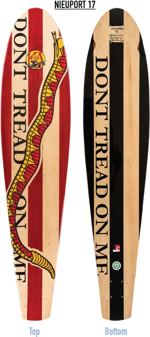 Dont Tread On Me Skateboard Design PNG image