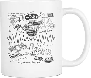 Doodle Art Mug PNG image