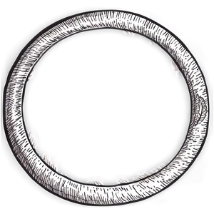 Doodle Circle Frame PNG 06122024