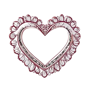 Doodle Heart Frame PNG Aaq