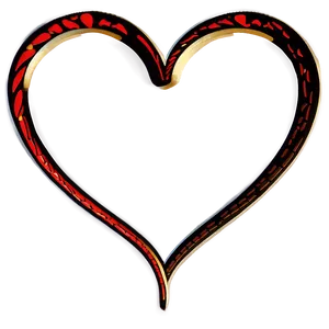Doodle Heart Outline PNG Pmv85 PNG