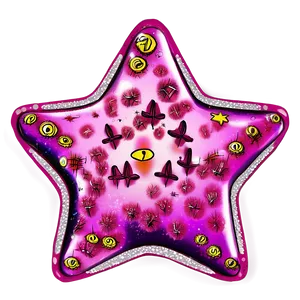 Doodle Pink Stars PNG 06122024