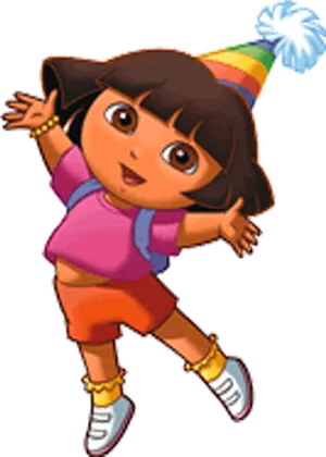 Dora Celebration Party Hat PNG image