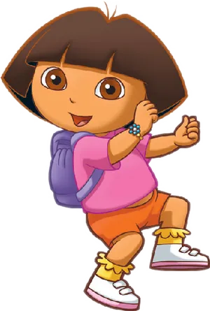 Dora The Explorer Animated Character PNG