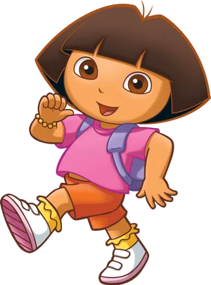 Dora The Explorer Animated Character PNG image