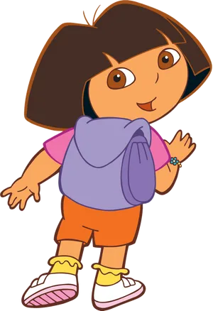 Dora The Explorer Animated Character PNG image