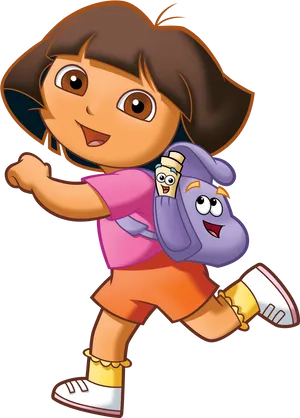 Dora The Explorer Animated Character PNG image