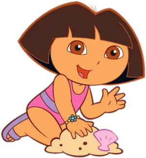 Dora The Explorer Animated Character PNG