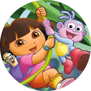 Doraand Boots Adventure Swing PNG image