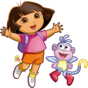 Doraand Boots Animated Characters PNG