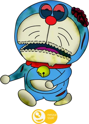 Doraemon Flamenco Dance Pose PNG image