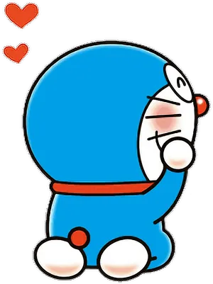 Doraemon Love Hearts Illustration PNG image