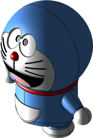 Doraemon3 D Character Render PNG image