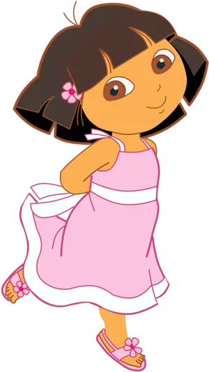 Dorain Pink Dress PNG image