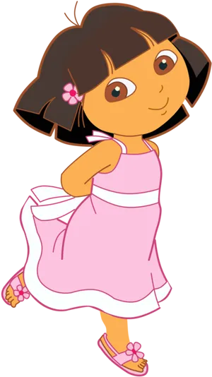 Dorain Pink Dress PNG