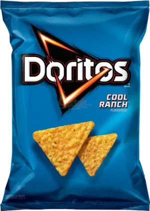 Doritos Cool Ranch Flavored Chips Package PNG image