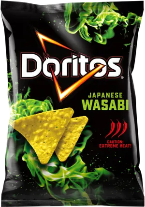 Doritos Japanese Wasabi Flavor Packaging PNG image