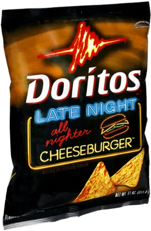 Doritos Late Night Cheeseburger Flavor PNG image