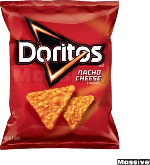 Doritos Nacho Cheese Flavored Chips Package PNG image