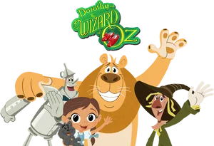 Dorothyand Wizardof Oz Animated Characters PNG image