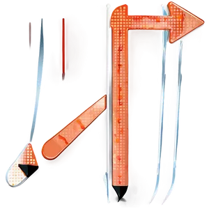 Dotted Orange Arrow PNG 06262024