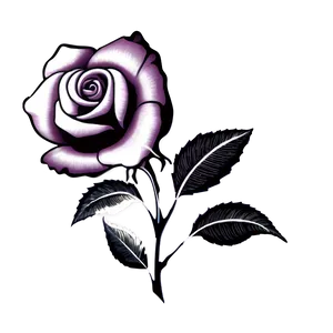 Dotwork Rose Tattoo Drawing PNG Rfv43 PNG