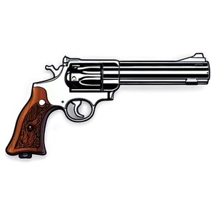 Double Action Revolver Graphic PNG 05242024
