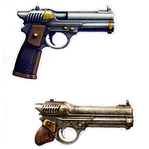Double-barrel Pistol PNG 05242024