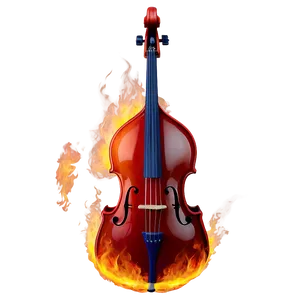 Double Bass In Fire PNG Cky79