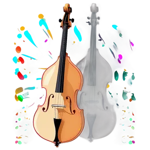 Double Bass Sunset Silhouette PNG 4 PNG