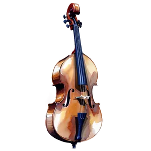 Double Bass Watercolor PNG Jix