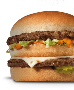 Double Beef Cheeseburger Bad Boy Trademark PNG image