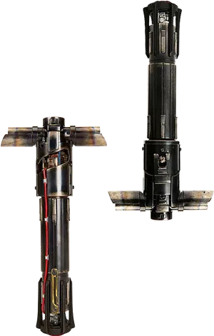 Double Bladed Lightsaber Disassembled PNG image