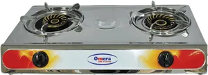 Double Burner Gas Stove Top View PNG image