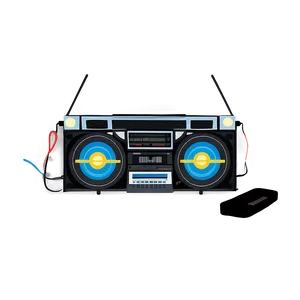 Double Cassette Boombox Png Cwj75 PNG image