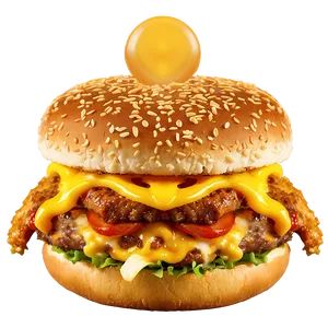 Double Cheese Meltdown Burger Png 06242024 PNG image