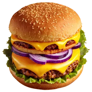 Double Cheese Meltdown Burger Png Cvg74 PNG image