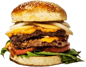 Double Cheeseburger Deluxe PNG image