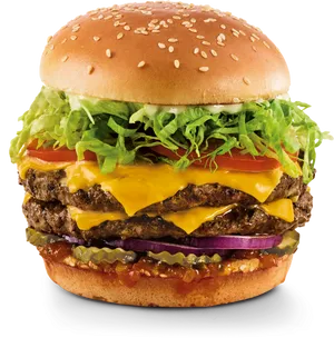 Double Cheeseburger Deluxe.png PNG image
