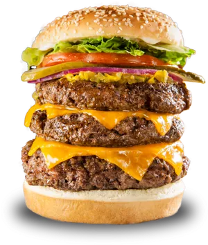 Double Cheeseburger Deluxe PNG image