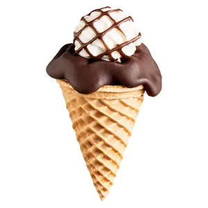 Double Chocolate Waffle Cone Png Osx74 PNG image