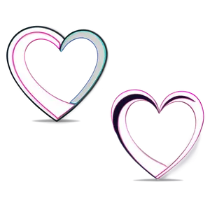 Double Heart Outline PNG 05252024