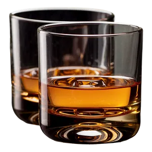 Double Old-fashioned Whiskey Glass Png Mdf PNG image