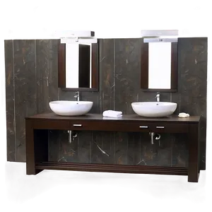 Double Vanity Bathroom Sink Png 06132024 PNG image