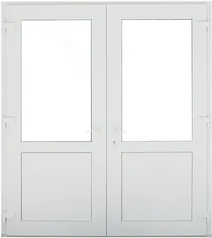 Double White Door Closed PNG image